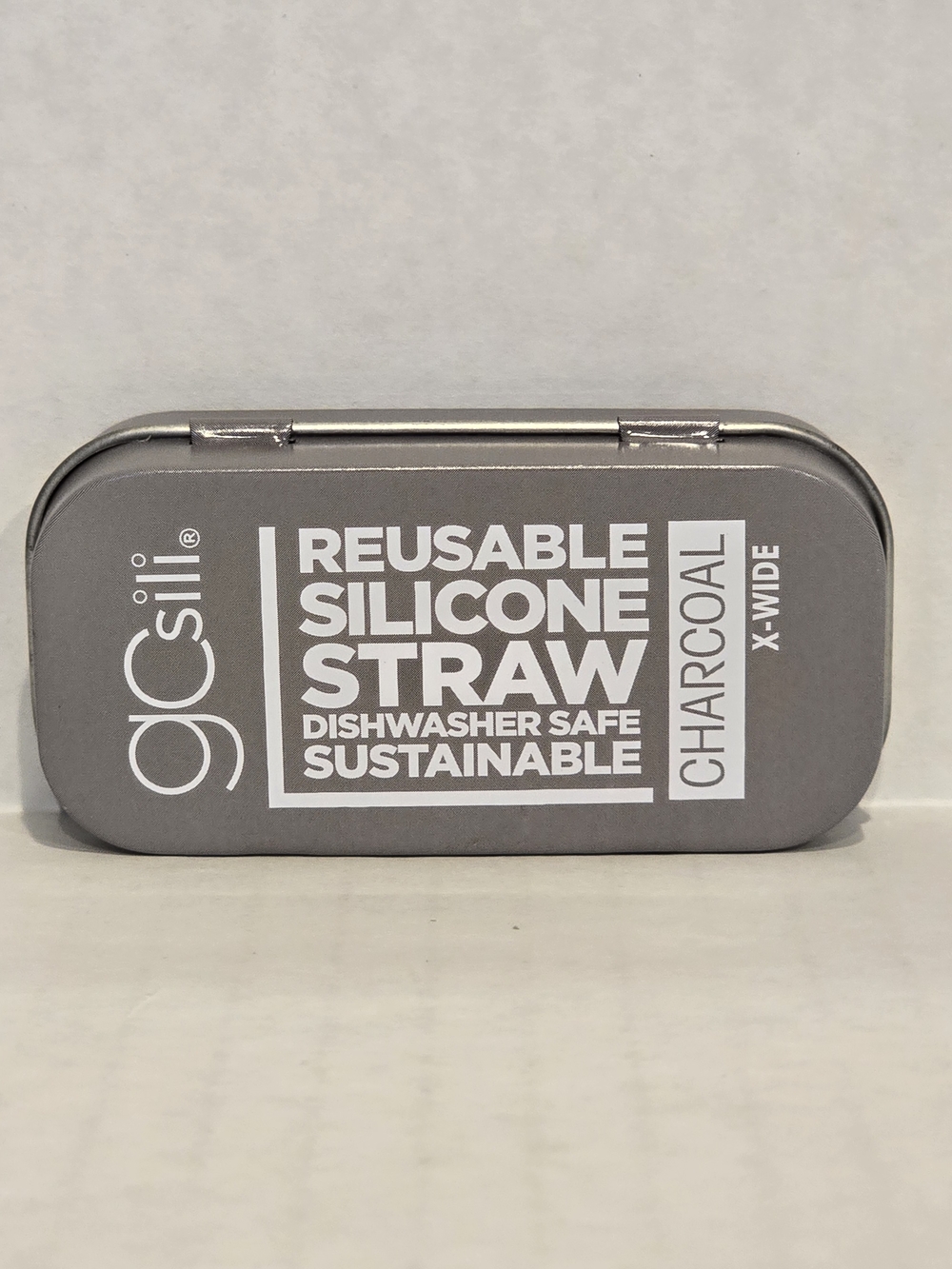 Charcoal Reusable Silicone Straw - X Wide - GoSili
